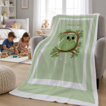 Petite chouette douce grande couverture Sherpa