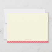 Petite Chouette rose Fille Bébé Douche Invitations (Dos)