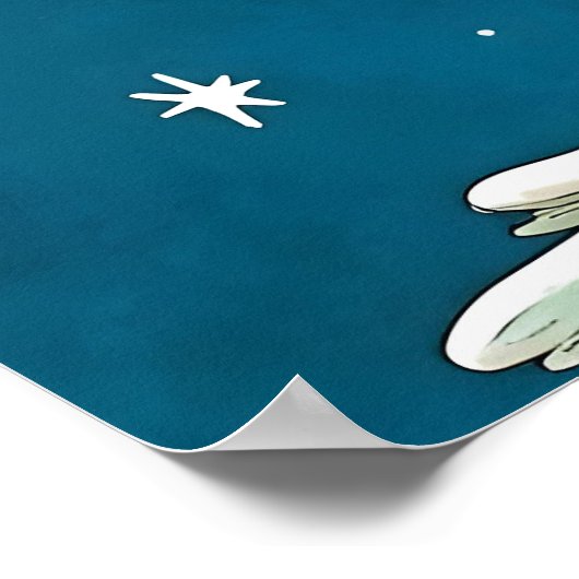 Petite Chouette Sur Une Affiche D'Arbre De Noël (Coin)