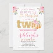 Petite Citrouille 2e Invitation anniversaire (Devant)