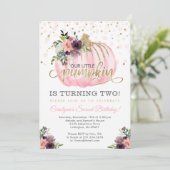 Petite Citrouille 2e Invitation anniversaire (Debout devant)