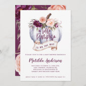 Petite citrouille automne baby shower invitation v (Devant / Derrière)