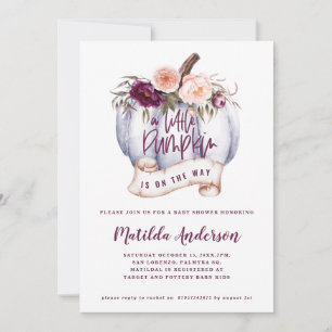 Petite citrouille automne baby shower invitation v
