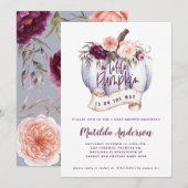 Petite citrouille automne baby shower invitation v (Devant / Derrière)