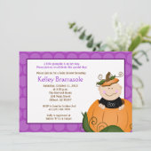 Petite Citrouille Baby shower fille 5x7 Invitation (Debout devant)