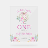 Petite Citrouille Bow Girls 1er anniversaire Bienv (Recto)