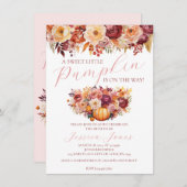 Petite Citrouille douce Invitation Baby shower d'a (Devant / Derrière)