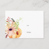 Petite Citrouille | Encart d'invitation pour douch (Dos)