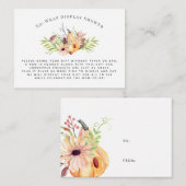 Petite Citrouille | Encart d'invitation pour douch (Devant / Derrière)