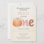 Petite Citrouille Fête d'anniversaire Invitation f (Devant)