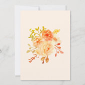 Petite Citrouille Floral Baby shower Invitation (Dos)