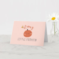 petite citrouille forte. Carte de cancer infantile
