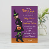 Petite Citrouille Halloween Baby shower Invitation (Debout devant)
