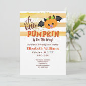 Petite Citrouille Halloween Baby shower Invitation (Debout devant)