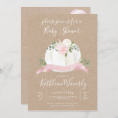 Petite Citrouille Invitation Baby shower d'automne (Devant / Derrière)