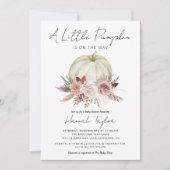 Petite Citrouille Invitation Baby shower fille (Devant)