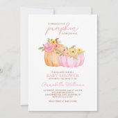 Petite Citrouille Invitation Baby shower fille (Devant)