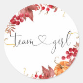 Petite citrouille orange équipe fille autocollants (Devant)