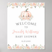 Petite Citrouille rose bébé fille Affiche de bienv (Devant)