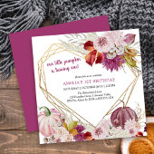 Petite Citrouille Rustique Floral Invitation d'ann