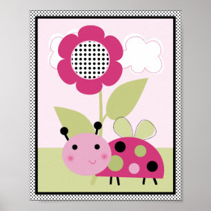 Petite coccinelle à pois #2 Affiche d'art de nurse