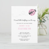 Petite coccinelle baby shower invitation QR (Debout devant)