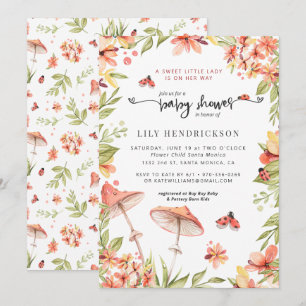 Petite Coccinelle Invitation à une Baby Shower d