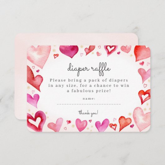 Petite couche-amoureuse Raffin Invitation Insertio (Devant / Derrière)