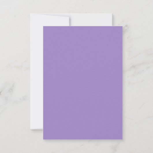 Petite couleur d'aquarelle violette fleurit carte (Dos)