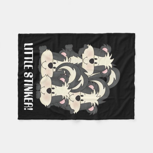 Petite couverture d'ouatine de bébé de mouffette (Devant (Horizontal))