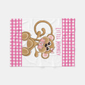 Petite couverture d'ouatine de bébé de singe (Devant (Horizontal))