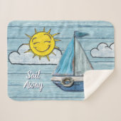 Petite couverture en bois flotté Conception de yac (Devant (Horizontal))