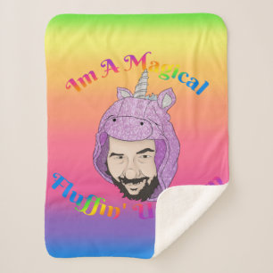 Petite couverture Sherpa à la licorne de Fluffin m