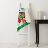 Petite couverture Sherpa en polaire Concombre (En situation)