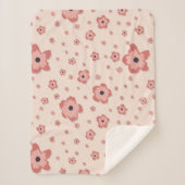 Petite couverture Sherpa rose Orange Blisée (Devant)