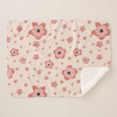 Petite couverture Sherpa rose Orange Blisée (Devant (Horizontal))