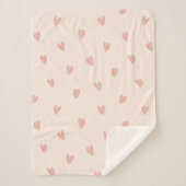 Petite couverture Sherpa rose pâle (Devant)