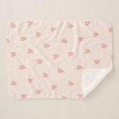 Petite couverture Sherpa rose pâle (Devant (Horizontal))