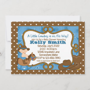 Petite Cowboy Baby Shower Invitations