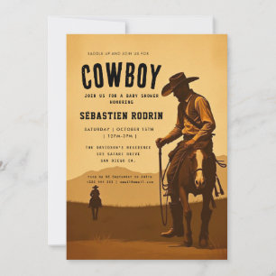 Petite Cowboy Baby shower moderne Invitation