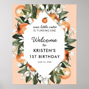 Petite Cutie 1ère fête d'anniversaire Poster d'acc