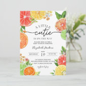 Petite Cutie Baby Citrus Douche Invitation (Debout devant)