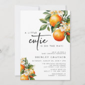 Petite Cutie Baby shower Invitation Citrus Orange (Devant)