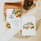 Petite Cutie Baby shower Invitation Citrus Orange