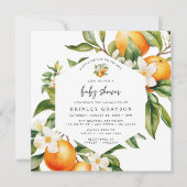 Petite Cutie Baby shower Invitation Citrus Orange (Devant)