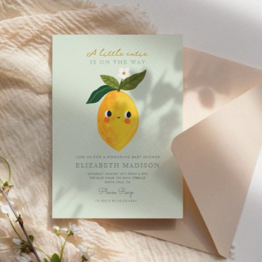 Petite Cutie Citrus Baby shower Invitation