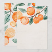 Petite cutie orange baby shower blanc invitation (Devant / Derrière)