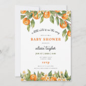 Petite Cutie Orange Baby shower Invitation (Devant)