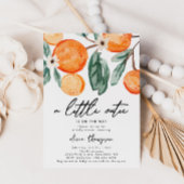 Petite Cutie Orange Baby shower Invitation