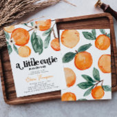Petite Cutie Orange Baby shower Invitation